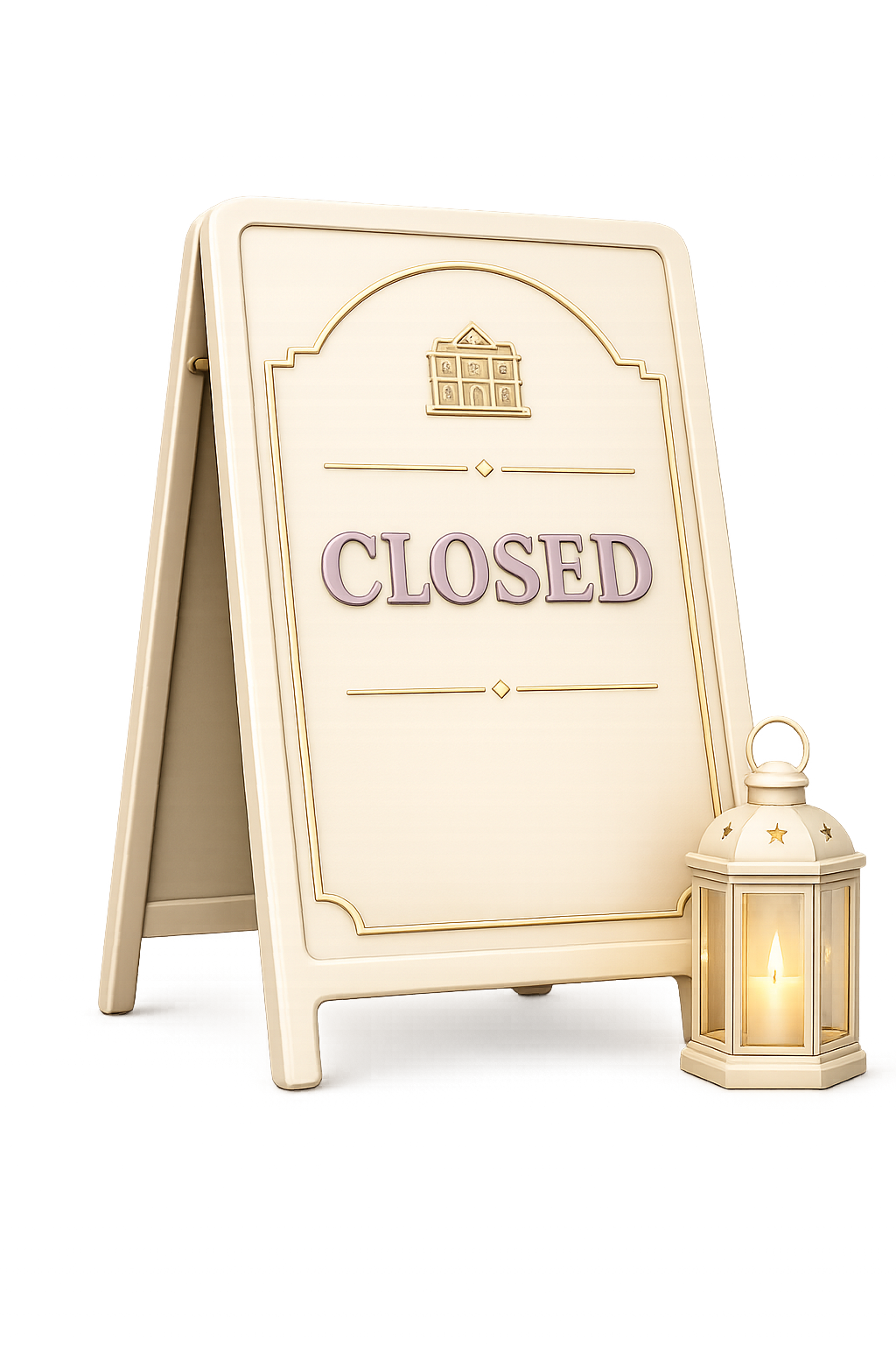 CLOSED — 맨션상점 종료 안내 팻말